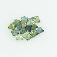1.9-2.4 MM Natural Princess Cut Green Sapphire Loose Gemstone