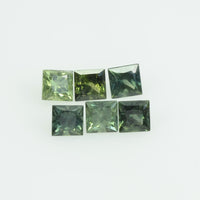 2.5-3.0 MM Natural Princess Cut Green Sapphire Loose Gemstone - Thai Gems Export Ltd.