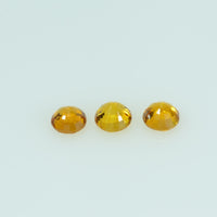 3.0 mm Natural Orange Yellow Sapphire Loose Gemstone Round Cut