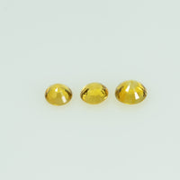 3.0 mm Natural Orange Yellow Sapphire Loose Gemstone Round Cut