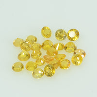 2.0 mm lot Natural Yellow Sapphire Loose Gemstone Round Cut