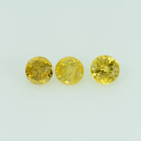 3.5 mm Natural Yellow Sapphire Loose Gemstone Round Cut