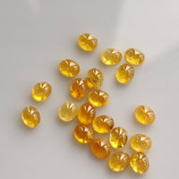 5x4 MM Natural Orange Sapphire Cabchon Loose Gemstone Oval Cut