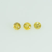 2.5 mm lot Natural Yellow Sapphire Loose Gemstone Round Cut