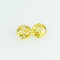 3.5 mm Natural Yellow Sapphire Loose Gemstone Round Cut