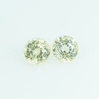 3.8 mm Natural Yellow Sapphire Loose Gemstone Round Cut