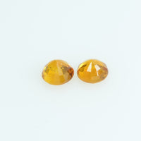 3.2 mm Natural Orange Sapphire Loose Gemstone Round Cut
