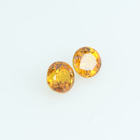 3.2 mm Natural Orange Sapphire Loose Gemstone Round Cut