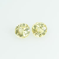 3.7 mm Natural Yellow Sapphire Loose Gemstone Round Cut