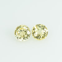 3.7 mm Natural Yellow Sapphire Loose Gemstone Round Cut