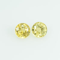 3.7 mm Natural Yellow Sapphire Loose Gemstone Round Cut