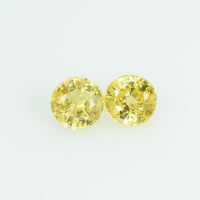 3.7 mm Natural Yellow Sapphire Loose Gemstone Round Cut