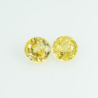 3.8 mm Natural Yellow Sapphire Loose Gemstone Round Cut