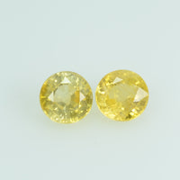 3.8 mm Natural Yellow Sapphire Loose Gemstone Round Cut