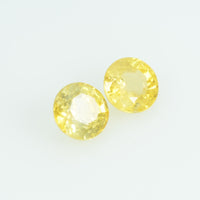 3.8 mm Natural Yellow Sapphire Loose Gemstone Round Cut