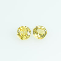 3.4 mm Natural Yellow Sapphire Loose Gemstone Round Cut