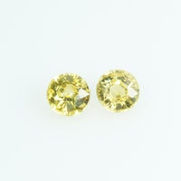 3.4 mm Natural Yellow Sapphire Loose Gemstone Round Cut