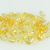 2.5 mm lot Natural Yellow Sapphire Loose Gemstone Round Cut