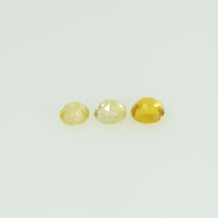 2.5 mm lot Natural Yellow Sapphire Loose Gemstone Round Cut