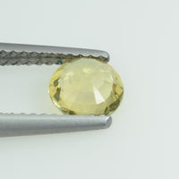 0.96 Cts Natural Yellow Sapphire Loose Gemstone Round Cut - Thai Gems Export Ltd.