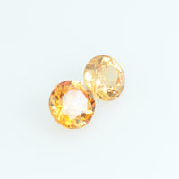 4.0 mm Natural Orange Sapphire Loose Gemstone Round Cut