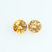4.0 mm Natural Orange Sapphire Loose Gemstone Round Cut