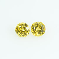 Natural Yellow Sapphire Loose Gemstone Pair Round Cut