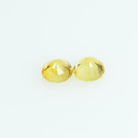 Natural Yellow Sapphire Loose Gemstone Pair Round Cut