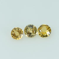 4.0 mm Lot Natural Yellow Sapphire Loose Gemstone Round Cut