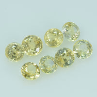 4.0 mm Natural Yellow Sapphire Loose Gemstone Round Cut