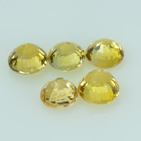 5.0 mm Natural Yellow Sapphire Loose Gemstone Round Cut