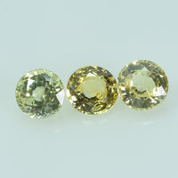 5.0 mm Lot Natural Yellow Sapphire Loose Gemstone Round Cut