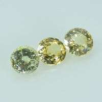 5.0 mm Lot Natural Yellow Sapphire Loose Gemstone Round Cut