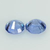 2.06 Cts Natural Blue Sapphire Loose Gemstone Pair Round Cut