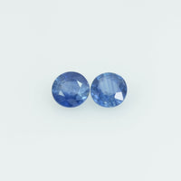3.7 mm Natural Blue Sapphire Loose Gemstone Round Cut