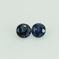 3.7 mm Natural Blue Sapphire Loose Gemstone Round Cut