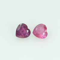 4.5 Mm Natural Ruby Loose Gemstone Heart Cut