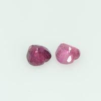 4.5 Mm Natural Ruby Loose Gemstone Heart Cut