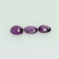 4x3.5 mm Lot Natural Thai Ruby Loose Gemstone Oval Cut