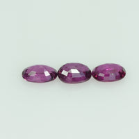 4.5x3 mm Lot Natural Thai Ruby Loose Gemstone Oval Cut