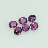 3.5x3 mm Lot Natural Thai Ruby Loose Gemstone Oval Cut