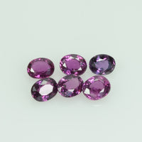 3.5x3 mm Lot Natural Thai Ruby Loose Gemstone Oval Cut
