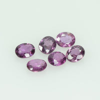 3.5x3 mm Lot Natural Thai Ruby Loose Gemstone Oval Cut