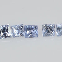 1.40- 1.80 MM Natural Princess Cut Blue Sapphire Loose Gemstone