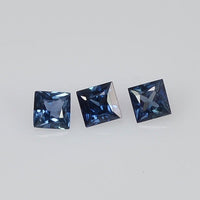 1.4-2.8 MM Natural Princess Cut Blue Sapphire Loose Gemstone