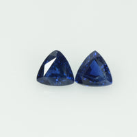 1.04 cts Natural Blue Sapphire Loose Gemstone Trillion Cut Pair - Thai Gems Export Ltd.