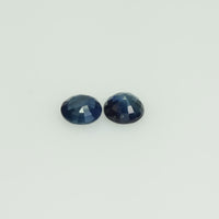 3.5-3.6 mm Natural Blue Sapphire Loose Pair Gemstone Round Cut