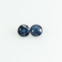 3.7-3.8 mm Natural Blue Sapphire Loose Pair Gemstone Round Cut
