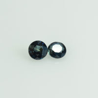 3.7-3.8 mm Natural Blue Sapphire Loose Pair Gemstone Round Cut