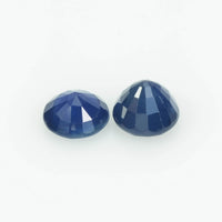 5.5 MM Natural Blue Sapphire Loose Pair Gemstone Round Cut